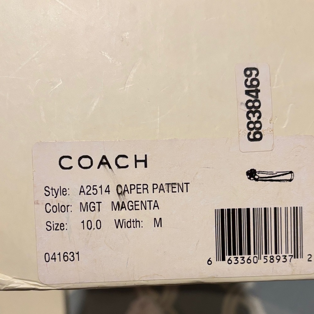 Coach Magenta patent flats with Bow and Heart Charm - Picture 5 of 5